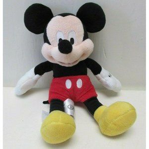 Disney Store Authentic Mickey Mouse Plush 9" Stuffed Animal Toy Red Shorts